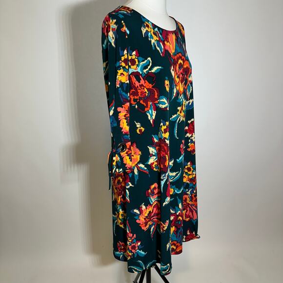 NWT MSK Laguna Mist Floral Print 3/4 Sleeve Shift Dress Womens Petite Size PXL - Picture 3 of 12